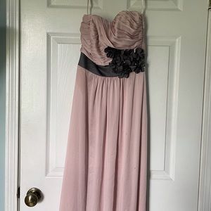 HM Pink Satin Maxi Dress